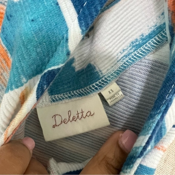 Anthropologie Deletta Brushstroke Isa High Neck Tank Size XS - Picture 7 of 7